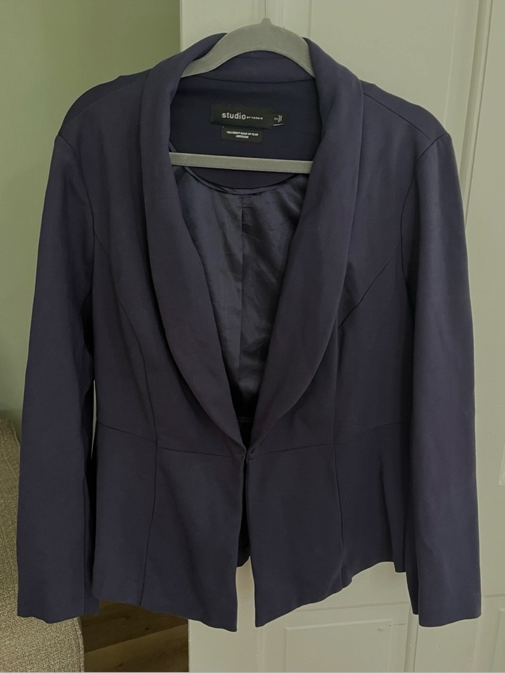 Studio by Torrid Navy Blue Ponte Knit Jacket